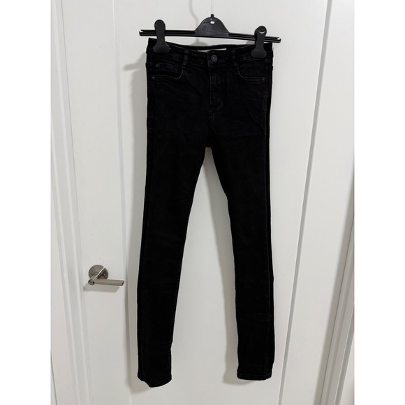 ZARA TRF Black High Waisted Skinny Jeans Women's US 4 - Picture 2 of 7